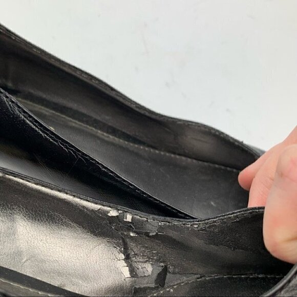 Liz Claiborne flex heels 6.5 Gertie black leather - Picture 11 of 12